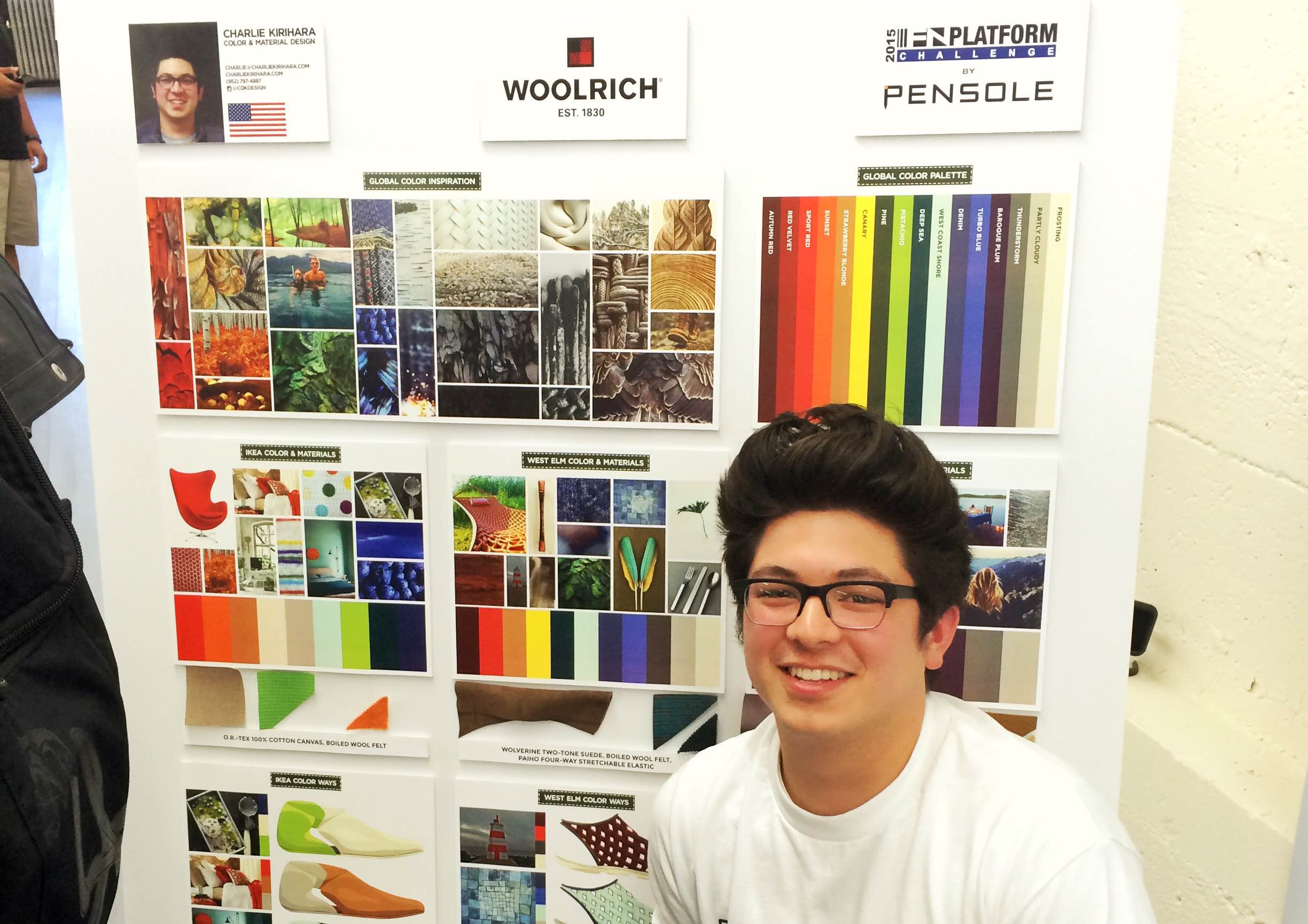 My final board of imagery, color, materials, and application.