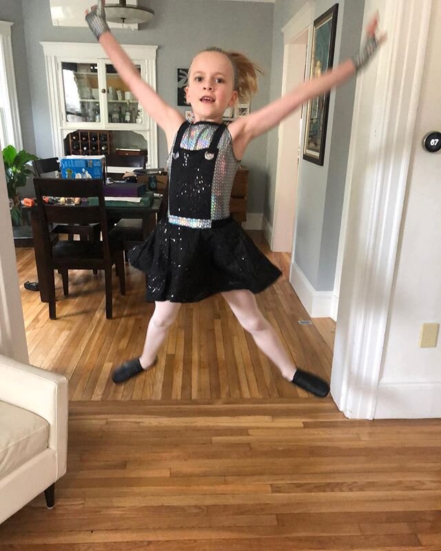 When your dance recital goes virtual so you dress to the 9s and get ready to shake it in the living room👯&zwj;♀️🥰🎉 #fingerlessglovesforthewin