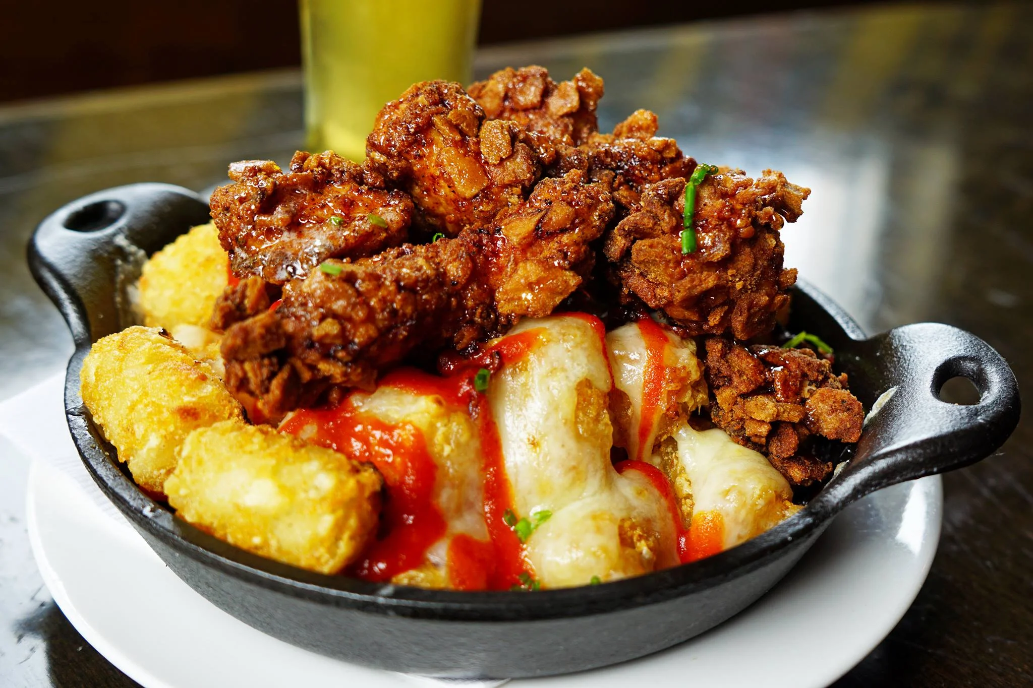 Chicken and Waffle Tots