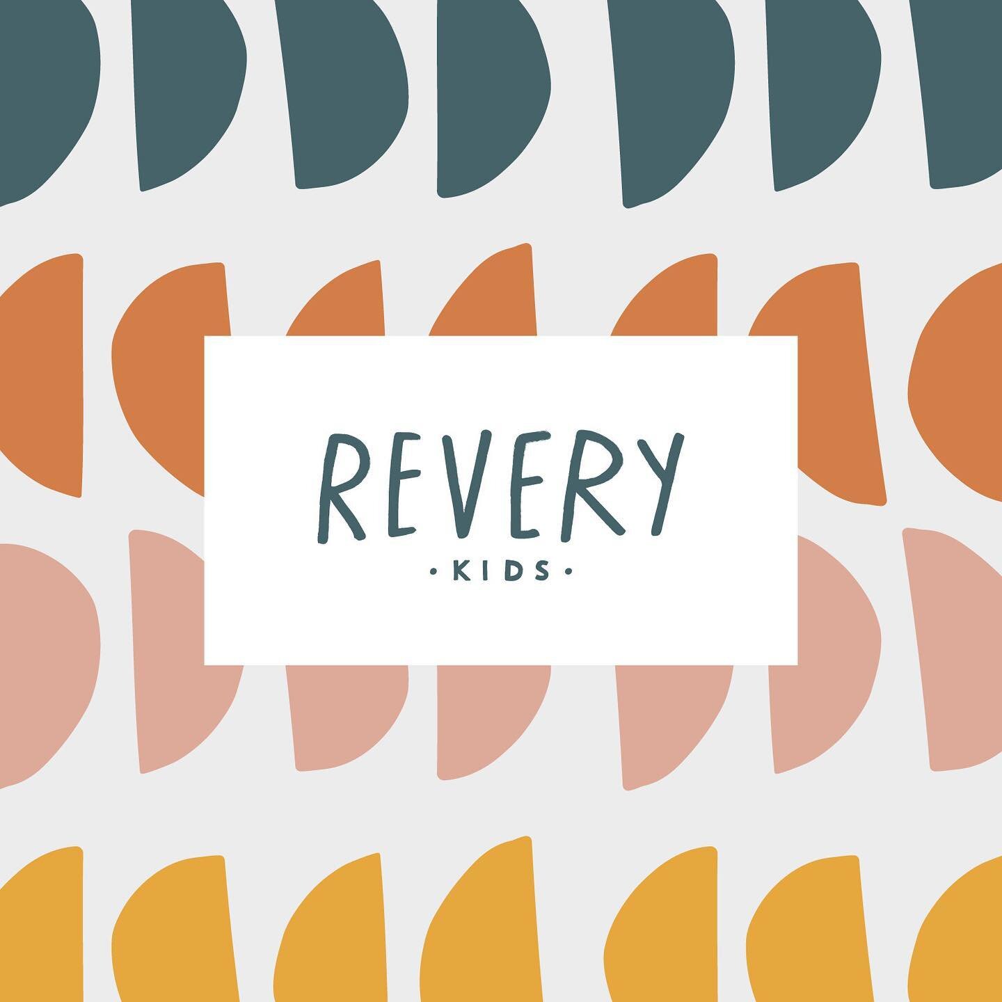 new branding for @reverykids 🌞 hand lettered logo paired with a mid century modern inspired pattern for all the cool kids