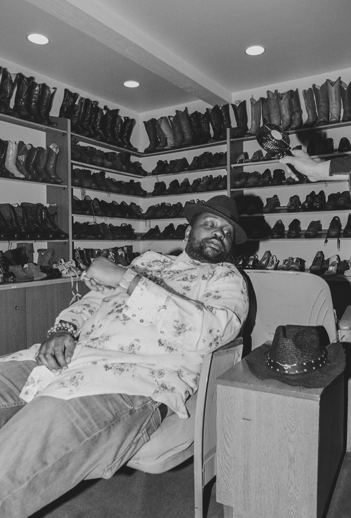 Brian Tyree Henry shopping for boots  2018