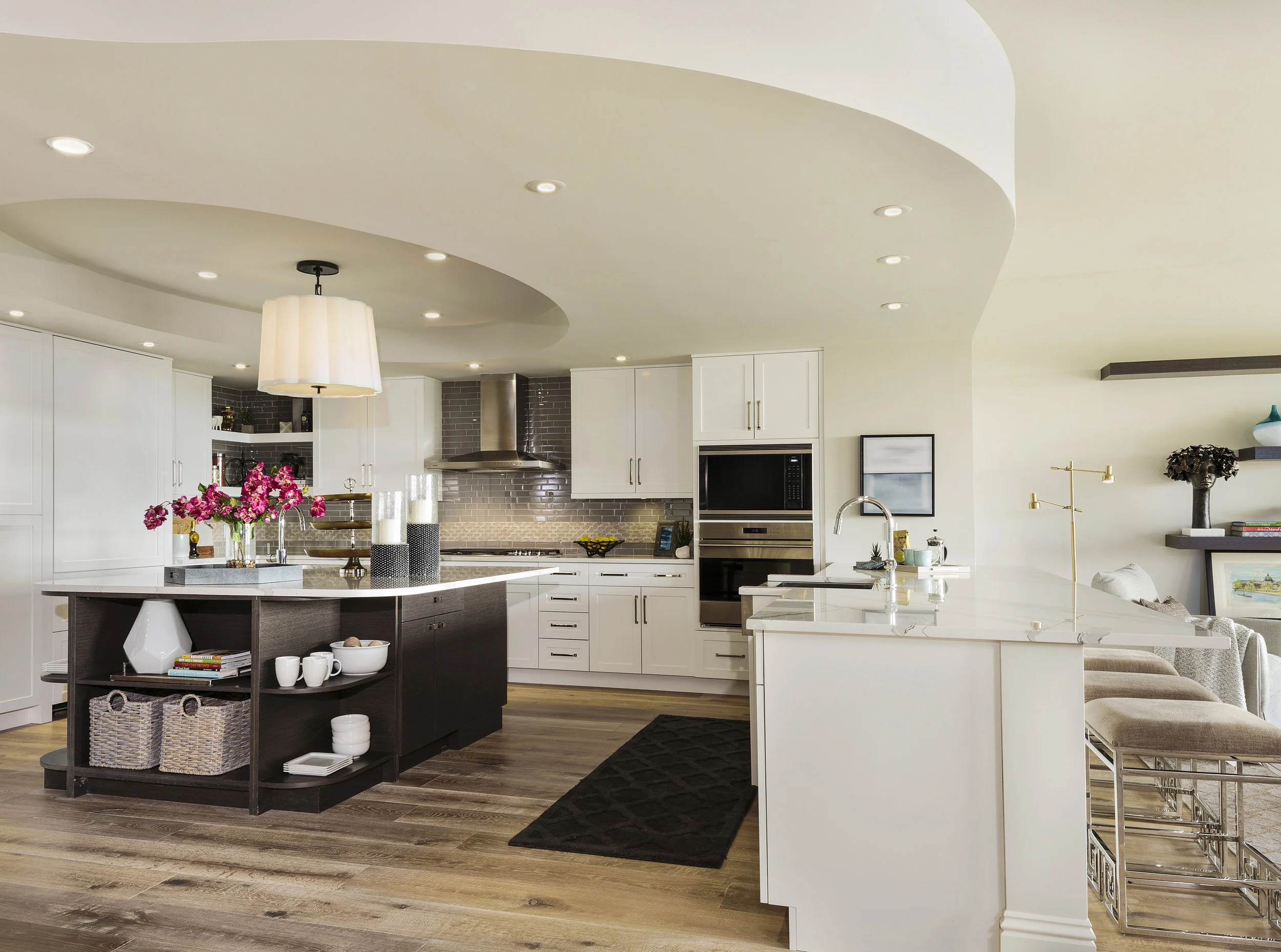 kitchen side 1 AQUA at Pelican Bay Condo 304 Design In Naples By Beasley & Henley Interior Design.jpg
