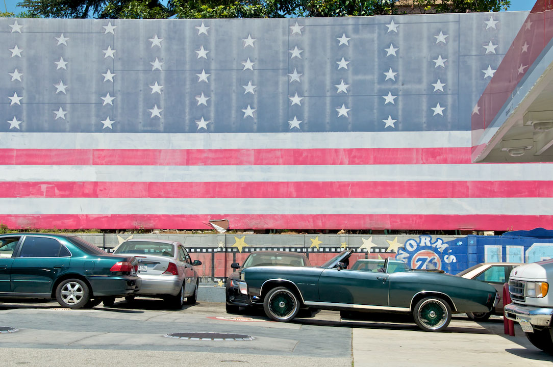 LA los angeles usa america americain flag muscle car mustang gas station cars sunny road trip freedom hot wheels.jpg