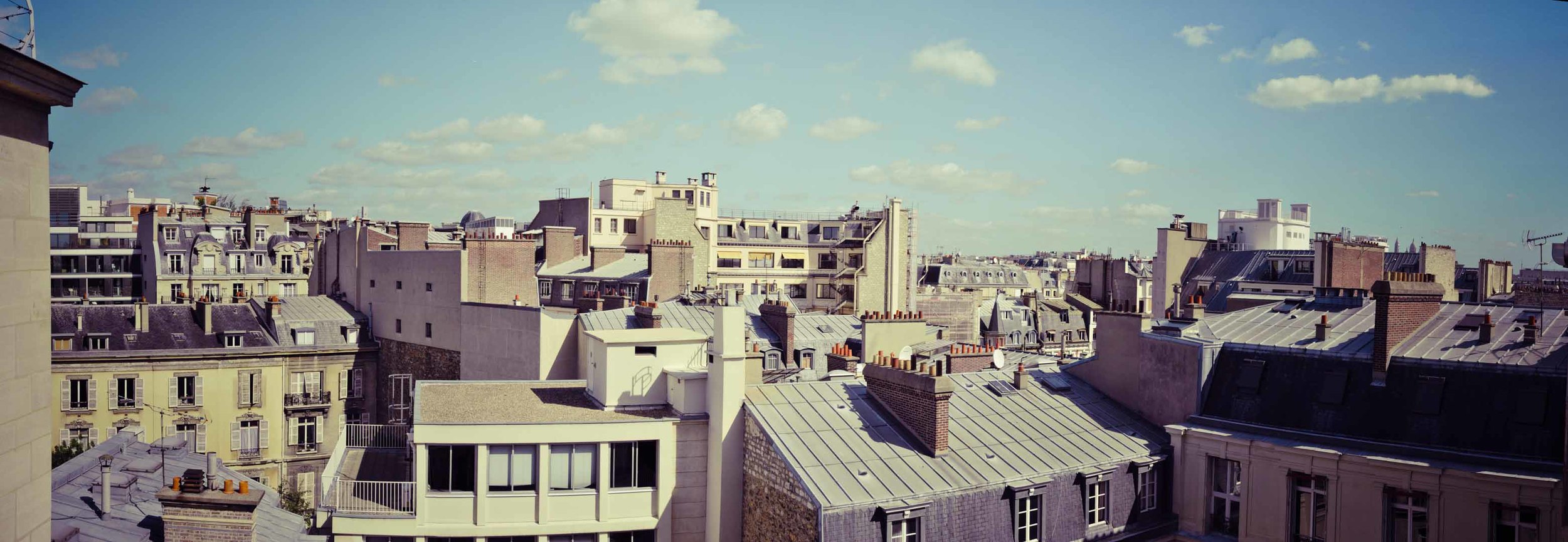 Paris Roof Top vintage old sunny sun cloud nuage toit parisien vue view panoramic panoramique.jpg