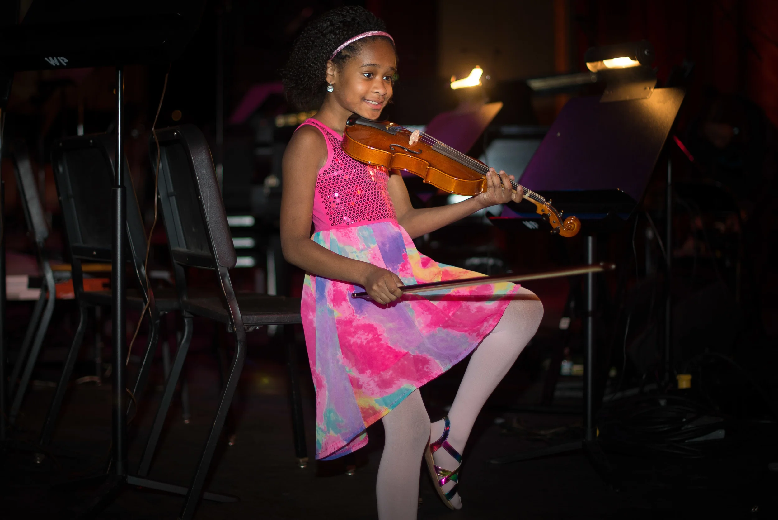 A gorgeous young violinist from Susan Feldman's "Hendrick Hudson Elementary Strings". Susan teachers about 170 young string players, she is also a miracle!