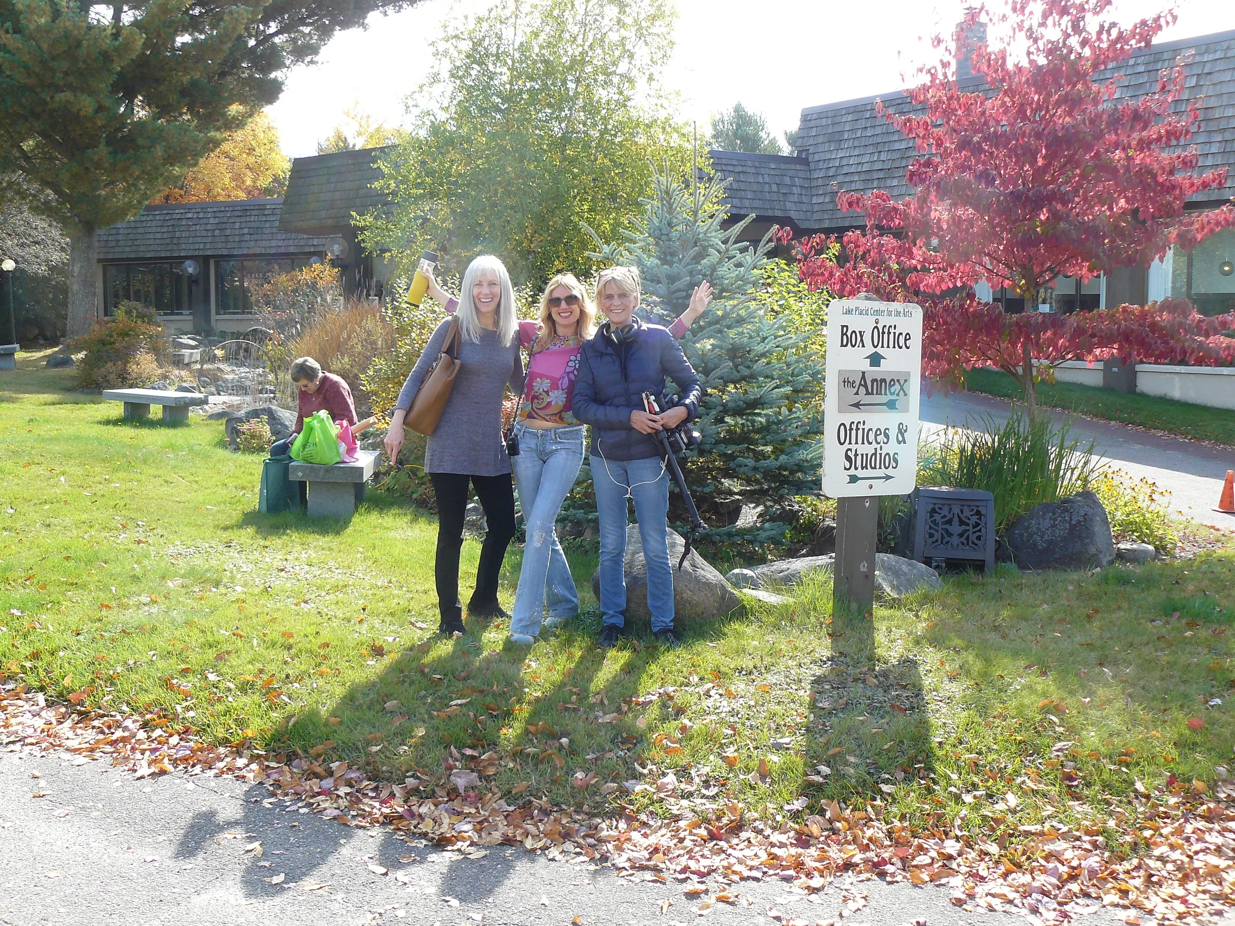 In front of the Lake Placid Center for the Arts, where our String Pulse Experience concert will be on April 12th 2015