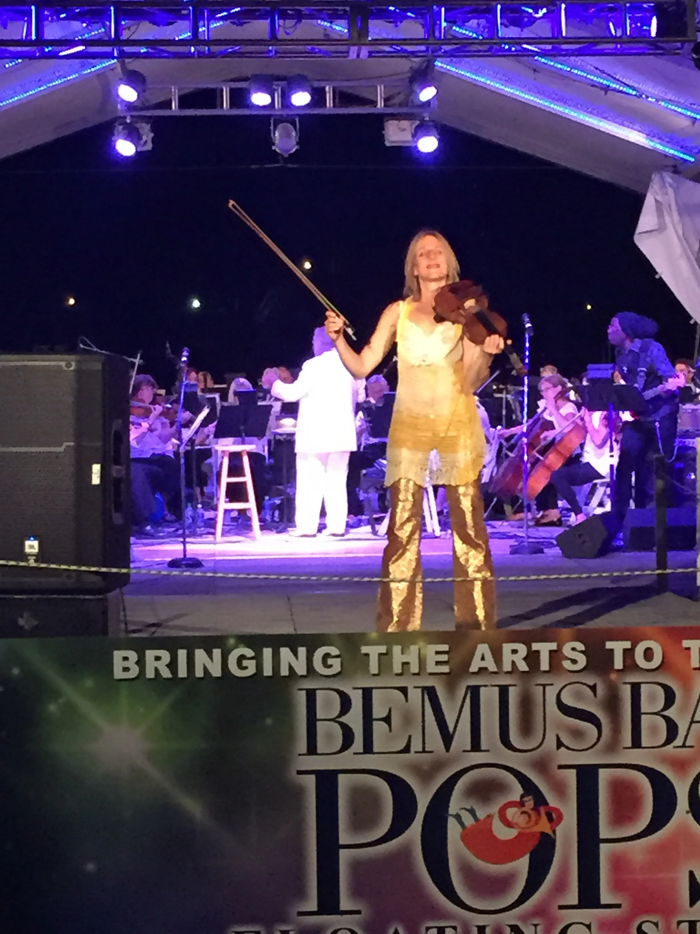 Wonderful Bemus Bay Pops orchestra conducted by John R. Marcellus