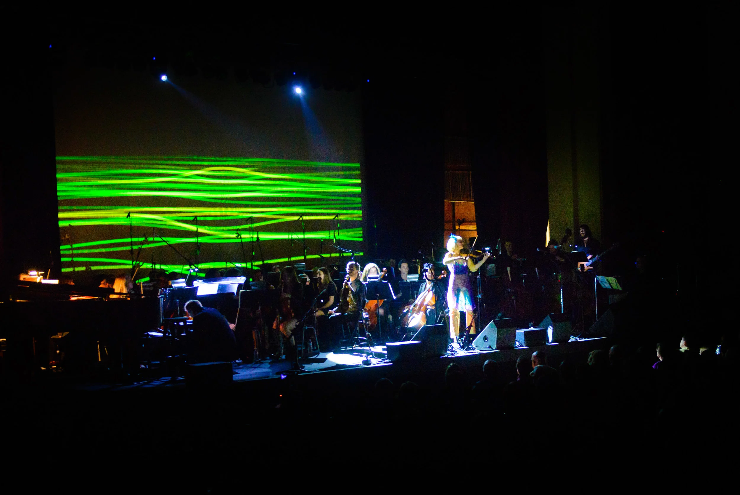 Thank you to Ro-z Edelston and Joshua DeLorimier for exceptional lighting and projections throughout the show