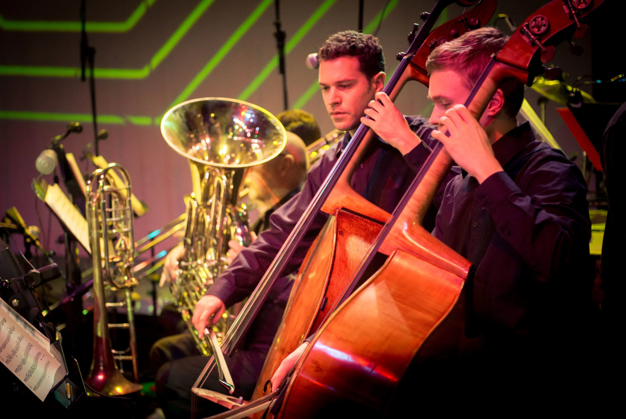 Global Music Academy Orchestra Double Bass Mentor & Student Photo no 1, Photo Credit: http://www.spontaneousbeauty.com