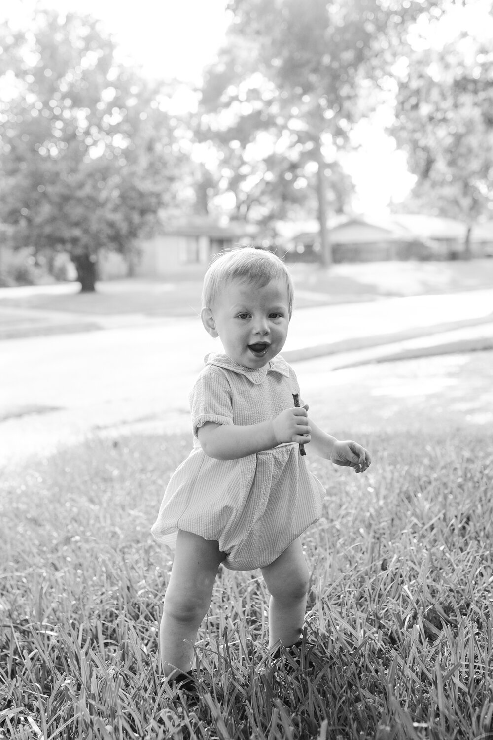 Shreveport Lifestyle Baby &amp; Toddler Photographer | Bossier City Lifestyle Baby &amp; Toddler Photographer | Louisiana Lifestyle Baby &amp; Toddler Photographer | Bubble Romper 1 yr Portraits
