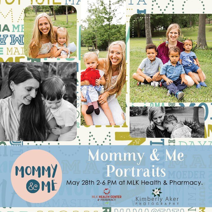 May is the month of flowers and Moms. Let's end it with Mommy &amp; Me portraits in the garden at MLK Health, benefitting the women's health program at MLK Health.

You will receive 5-10 images, a goodie bag, and a portrait ornament. $97 donation to 
