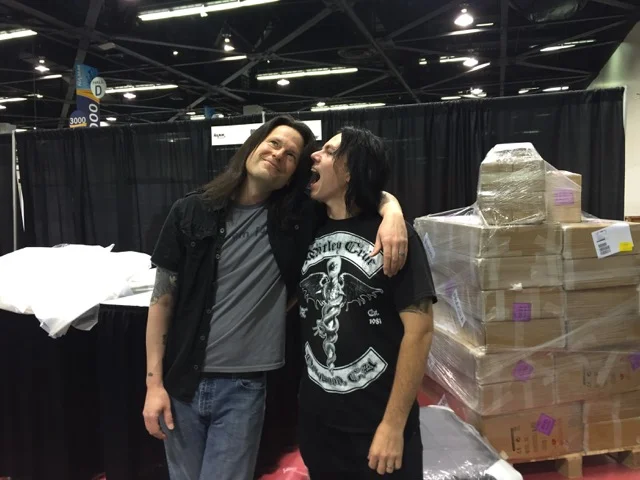Perry and I at the booth