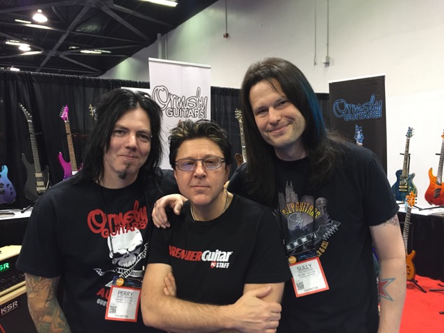  Perry and I with Brett from Premier Guitar 
