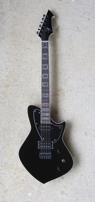 Stardust with rosewood fretboard, hollow block inlays, dual humbuckers, and a hipshot hardtail bridge.