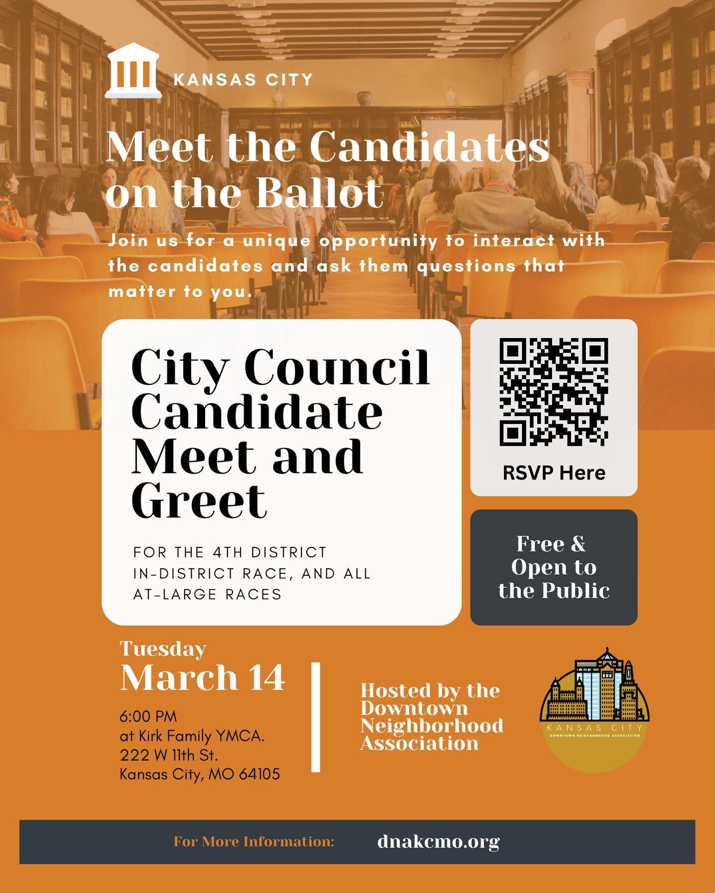 Join us on Tuesday to meet the candidates running for City Council on April 4. RSVP link in bio.