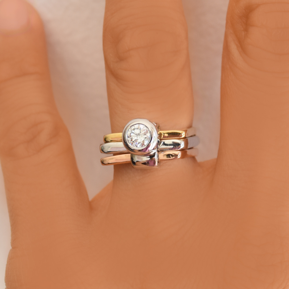 cartier bezel set engagement ring