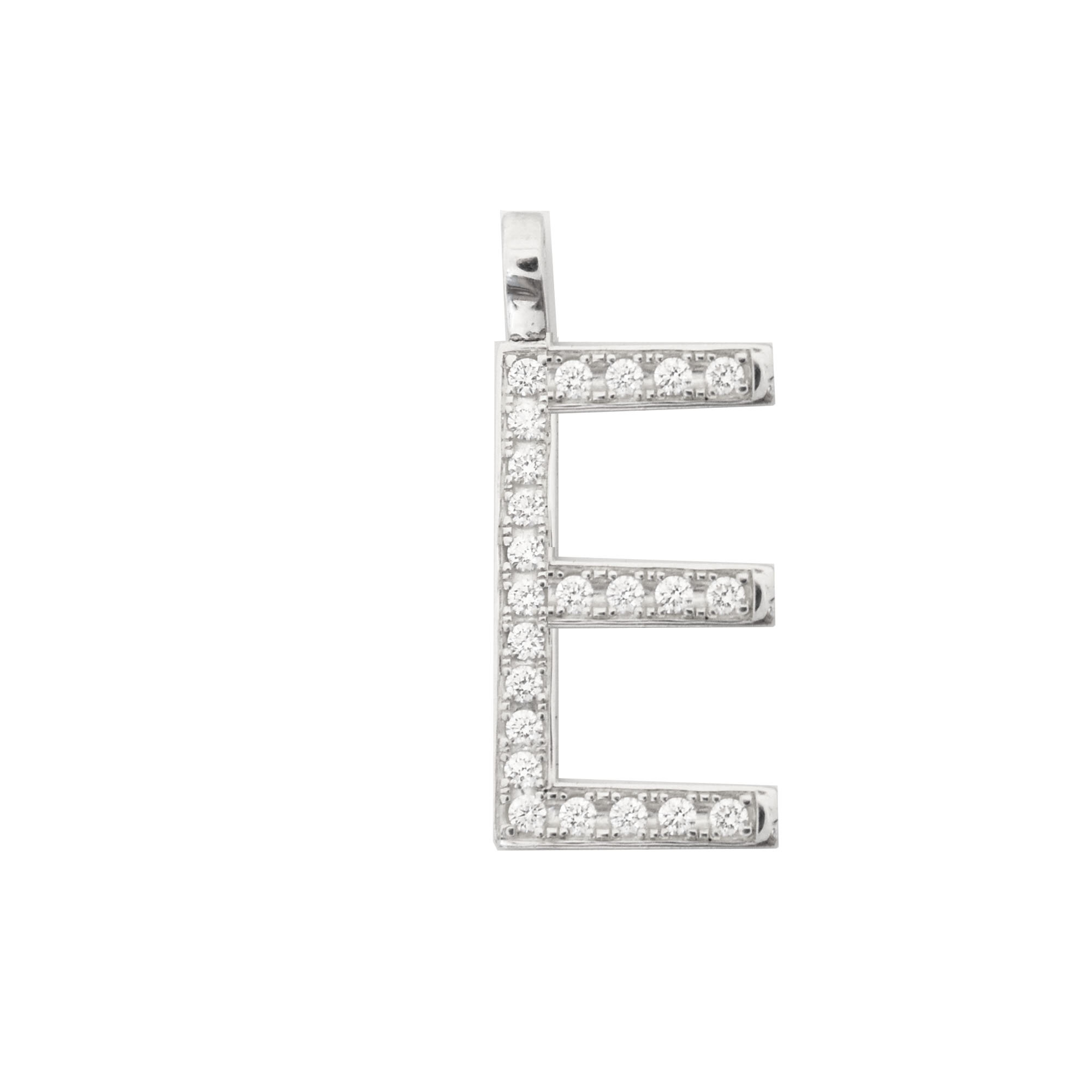 Diamond Pavé Initial Dangle Pendant Necklace