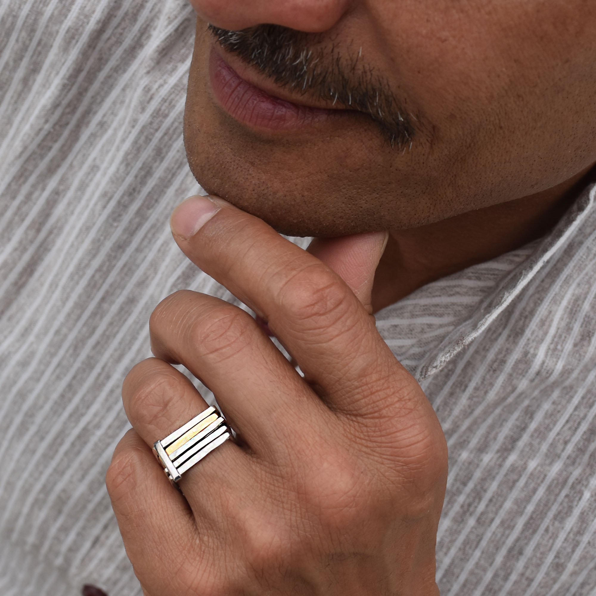 Firenze Ring for men Two Tone 18K Gold.jpg