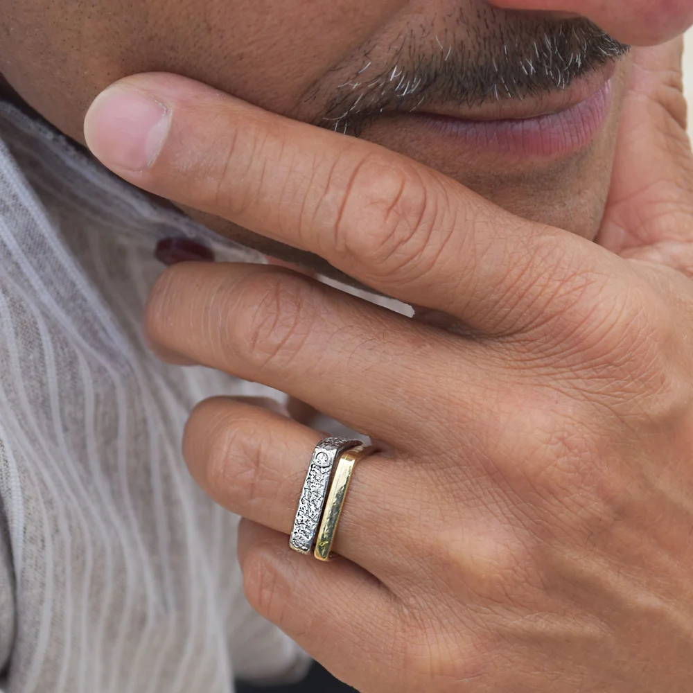 Wedding Rings Square Simple Square wedding band for him | Beachweddingtips.com