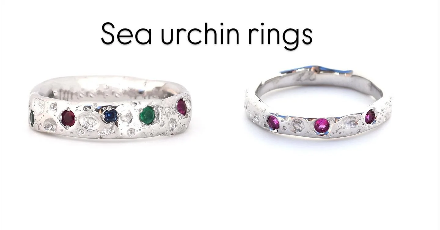 Sea Urchin textured rings

Discover the allure of our Sea Urchin Rings &mdash; exquisitely handcrafted pieces that capture the raw beauty of the ocean with Italian craftsmanship made with love. Each ring is a unique masterpiece, designed for those wh