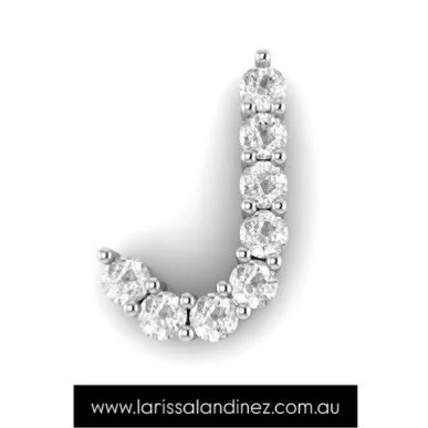 Diamond cluster Letter Pendant in 18k White Gold featuring 8 x diamond F VS total 0.80ct

ALL LETTERS AVAILABLE 🤩🤩🤩🤩🤩🤩 and quoted individually as each letter is different 
Orders: info@larissalandinez.com