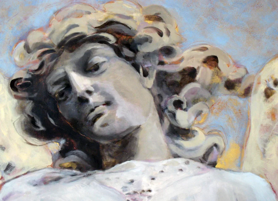 Stone Angel with Lace, detail