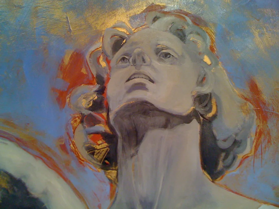 Recoleta Angel, detail in process