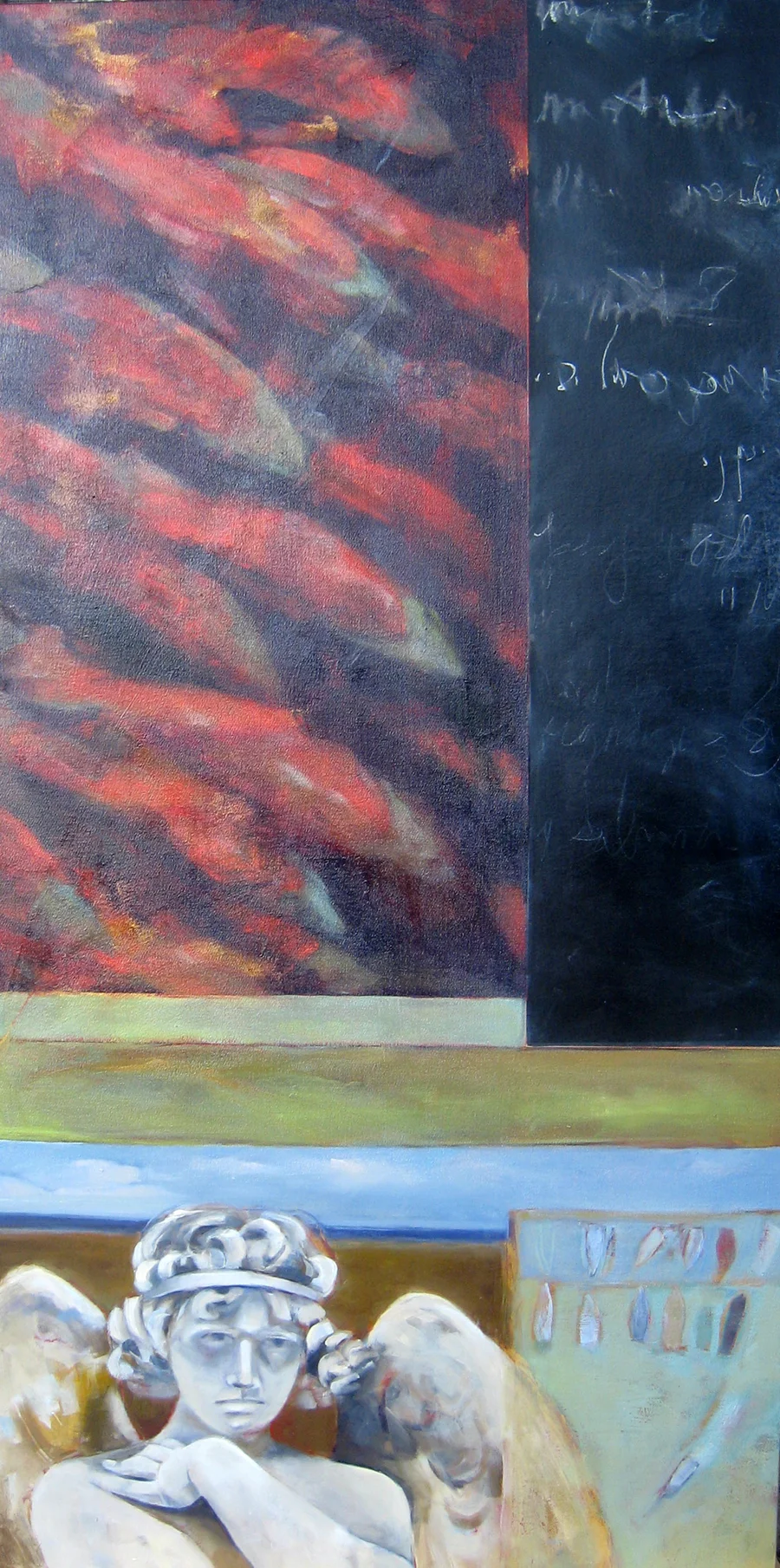 Stone Angle Series: Perpetual Order, Oil on Canvas, 4'x2', Panel 2