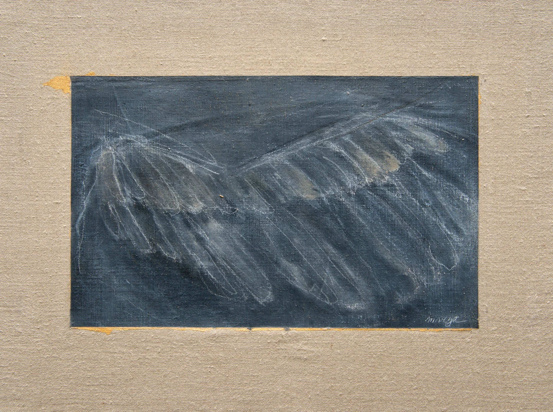 Icarus Myth, oil on paper