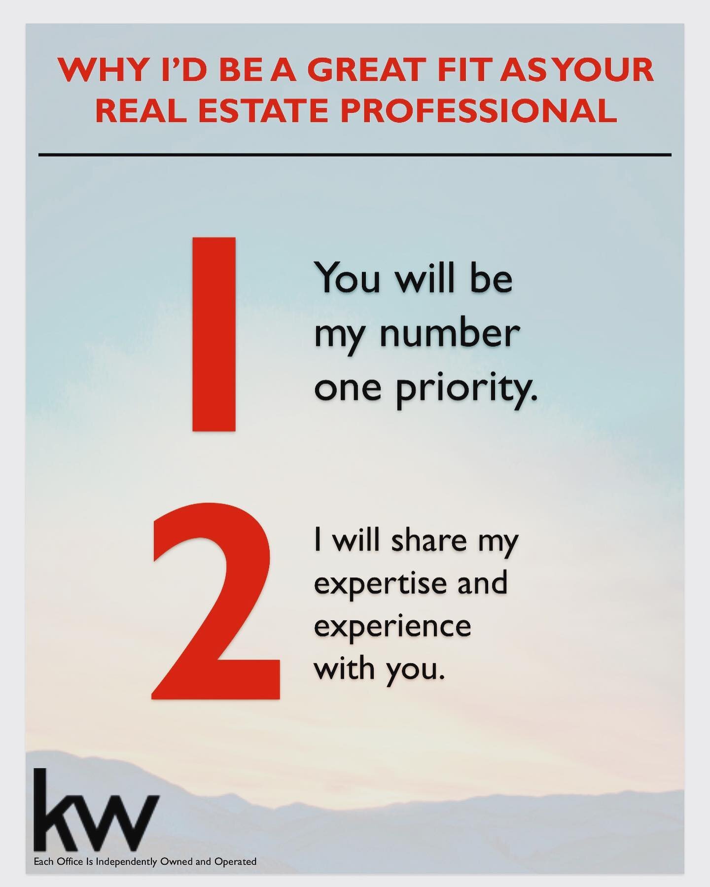 Sooo many reasons why but I work with a small number of clients at a time so they each have my focus. I&rsquo;d love to answer any questions yes toons you have about real estate. I&rsquo;d love to be a local resource here for your real estate needs!