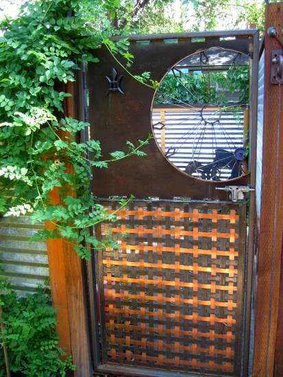  Copper and steel weave with radial accent 