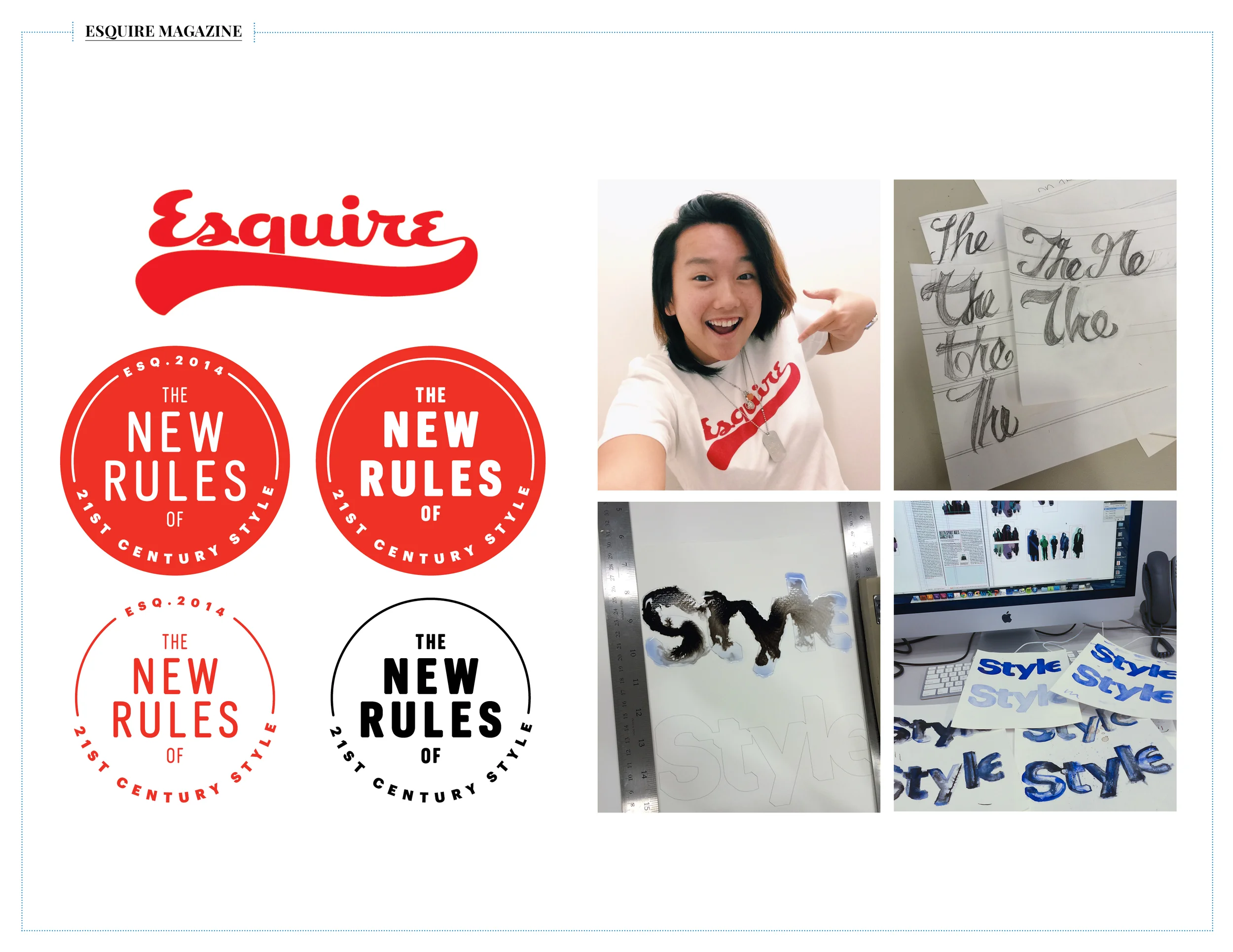 I was given a variety of assignments that ranged from designing their company baseball league t-shirt to designing headers and seals for their monthly Style section.