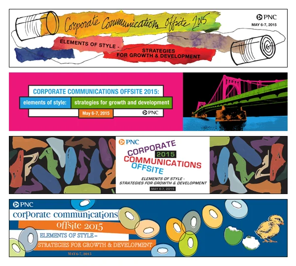 Web Banner Explorations: Warhol-Themed Event