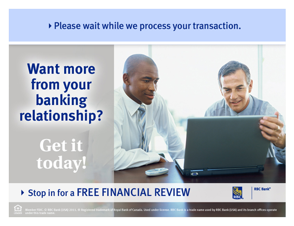 Free Financial Review - ATM Wait Screen