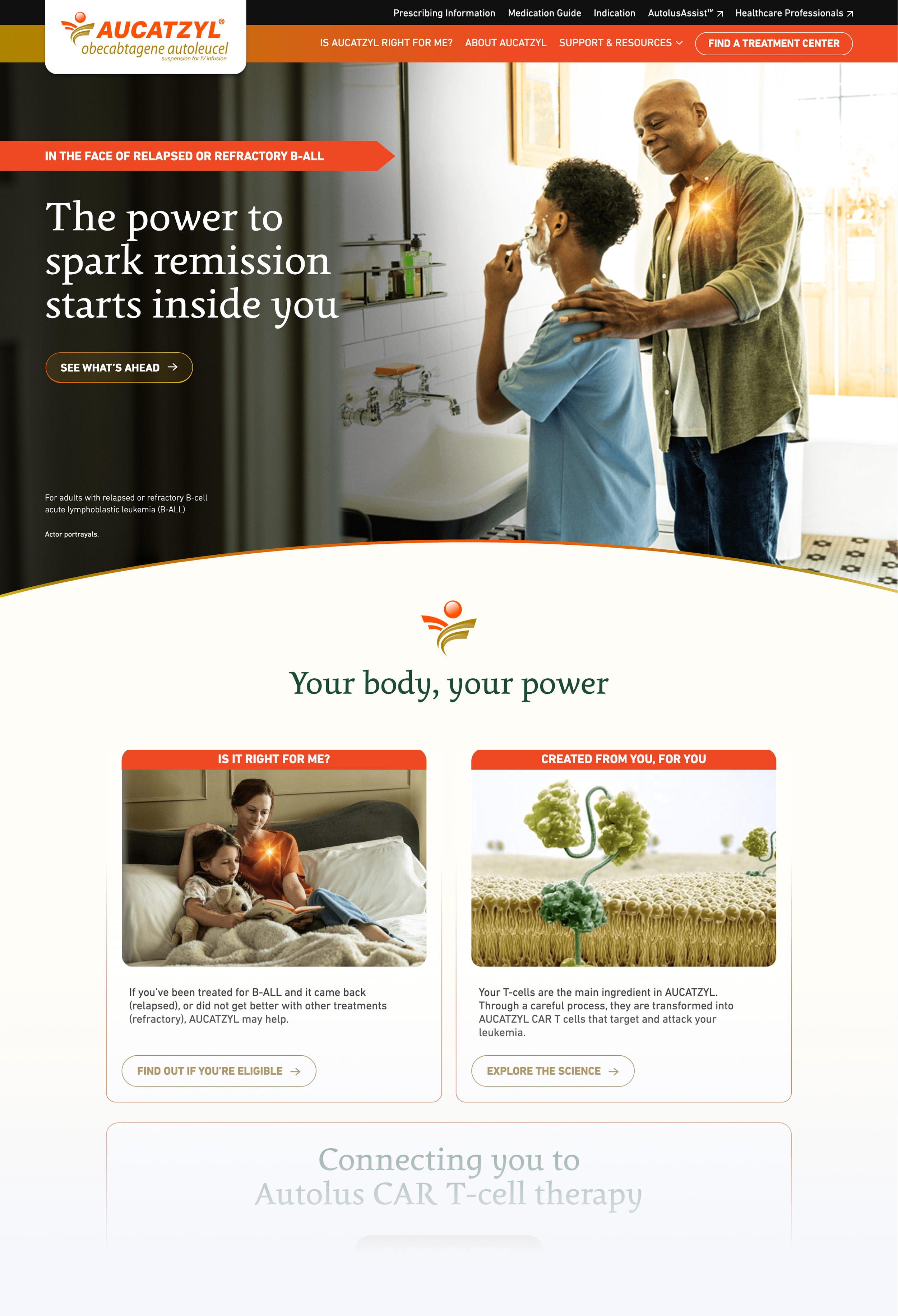 AUCATZYL Patient site homepage