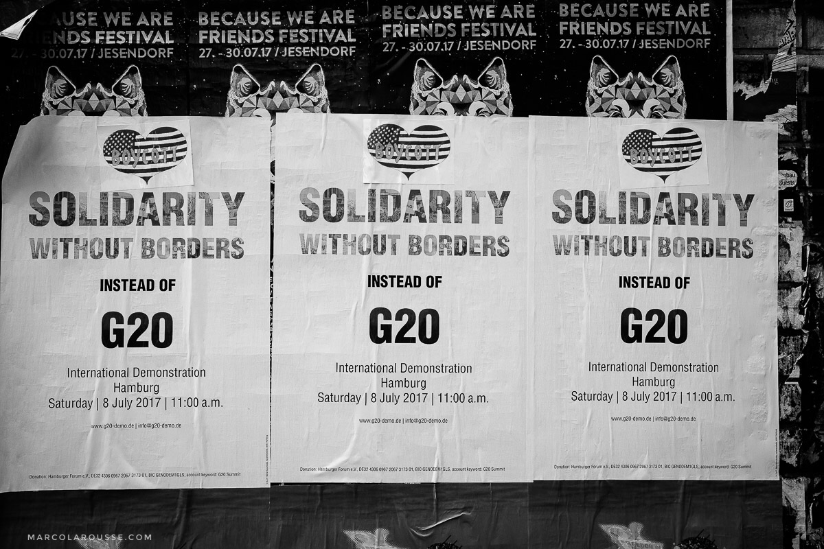 Alternative G20 events revolve around solidarity without borders and friendship as opposed to hate.