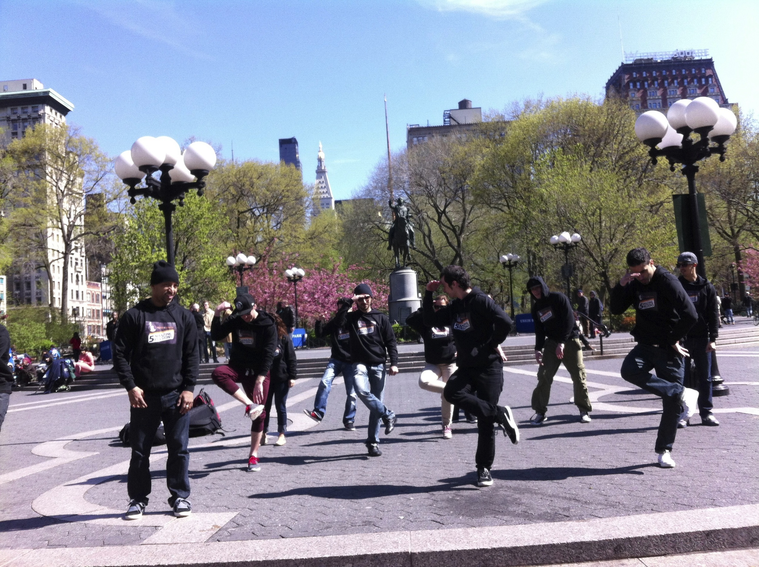 Un flashmob à Union Square, NYC