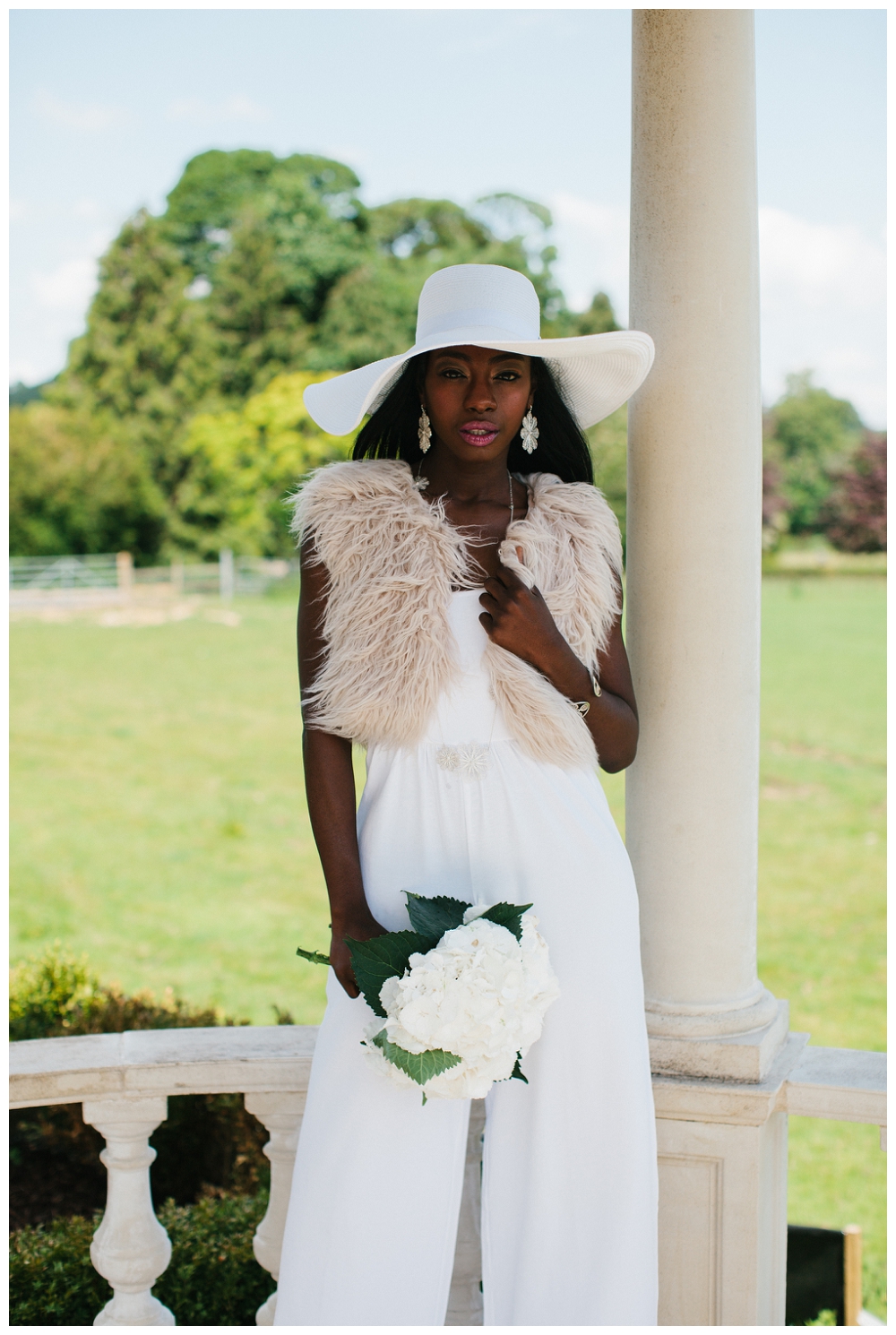 Style & on a budget! Jumpsuit by ASOS, jacket from House of Fraser and the hat is Debenhams. Jewellery by Arabel Lebrusan. Styled by Charlotte Munro, photography Alexandra Jane.