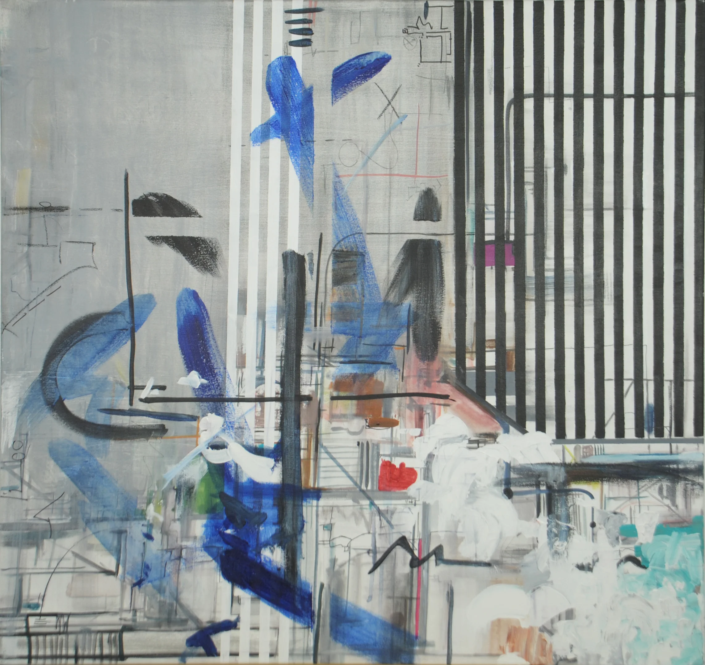  East West Acrylic on canvas  30” x 32” 2014 