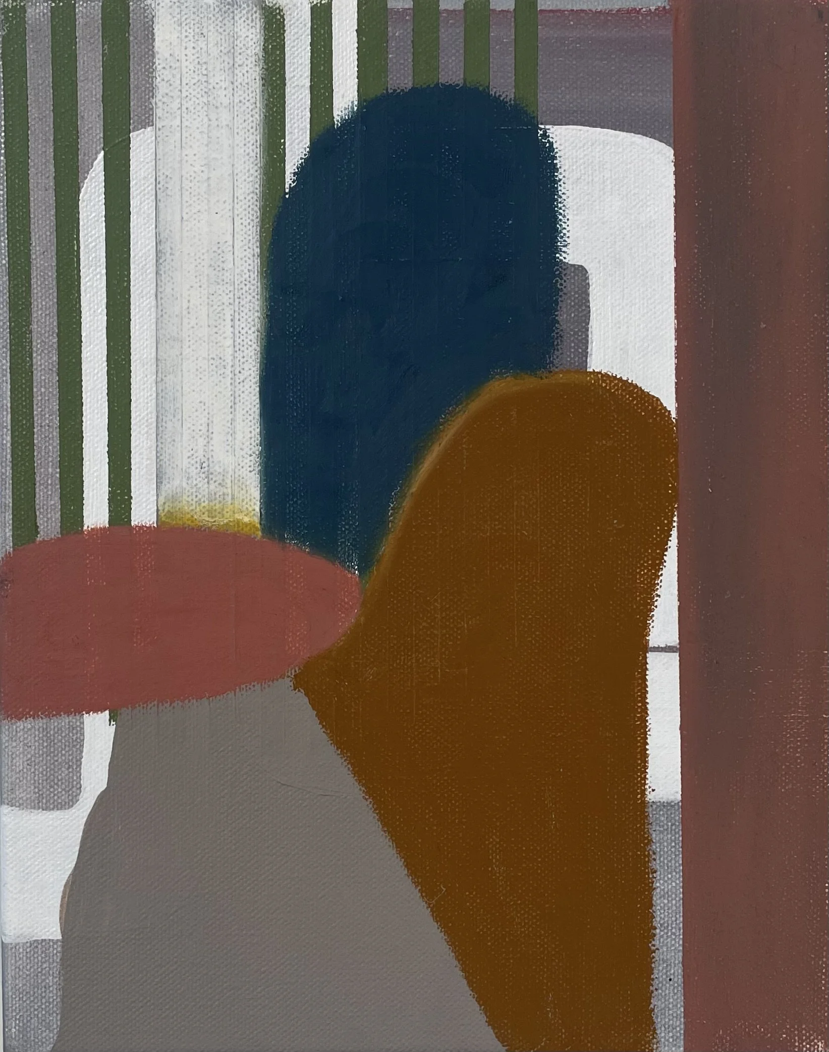  Jazz club Acrylic and oil stick on canvas 8” x 12”  2022 