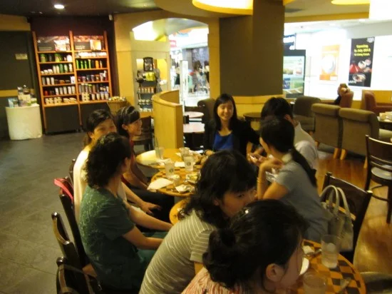Above: Women in Business participants listen to a management consultant talk about market research at an overseas program. We selected them from over 60 participants to take part in this overseas program.