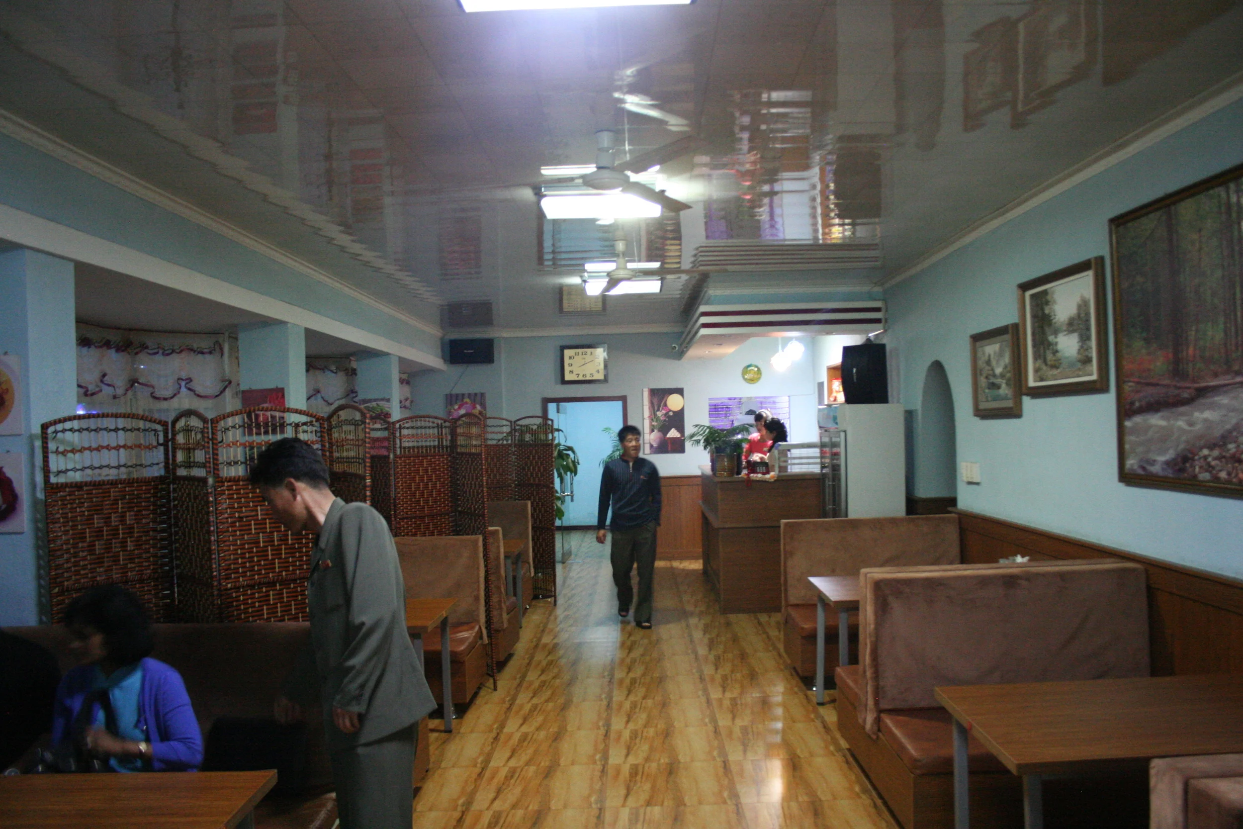 Tables less fenced off than in normal Northern restaurants