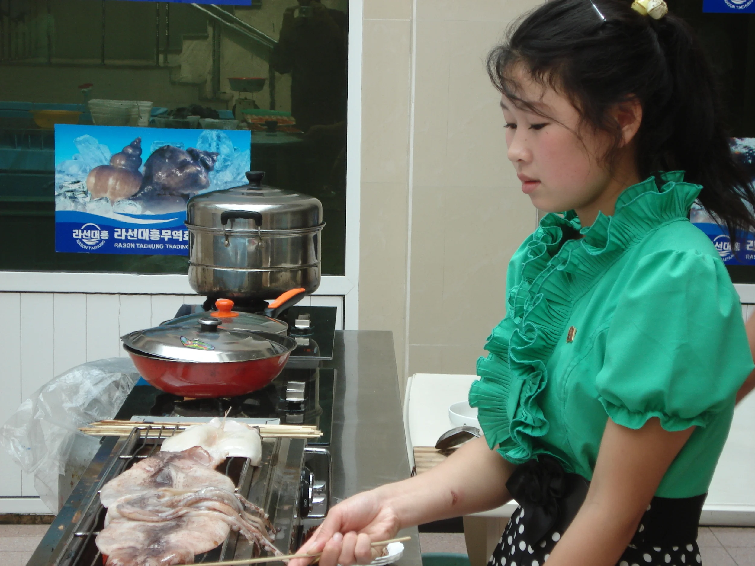 Taehung Company in Rason does seafood processing and will grill you up a mean cuttlefish if you visit.