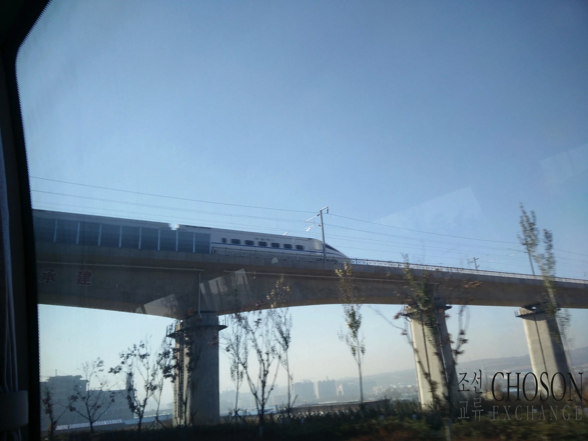 Train leaving Yanji towards Tumen