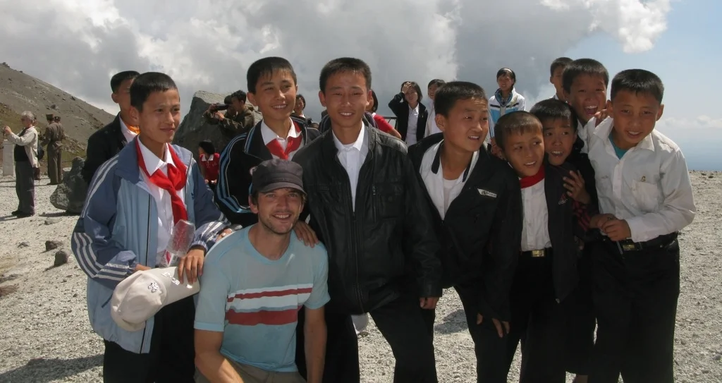 With some youths at Mt. Paekdu in 2010