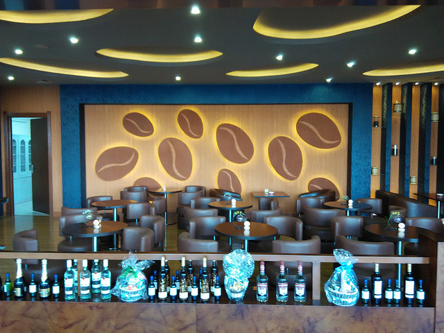 "Put some massive coffee beans on the walls." "OK."