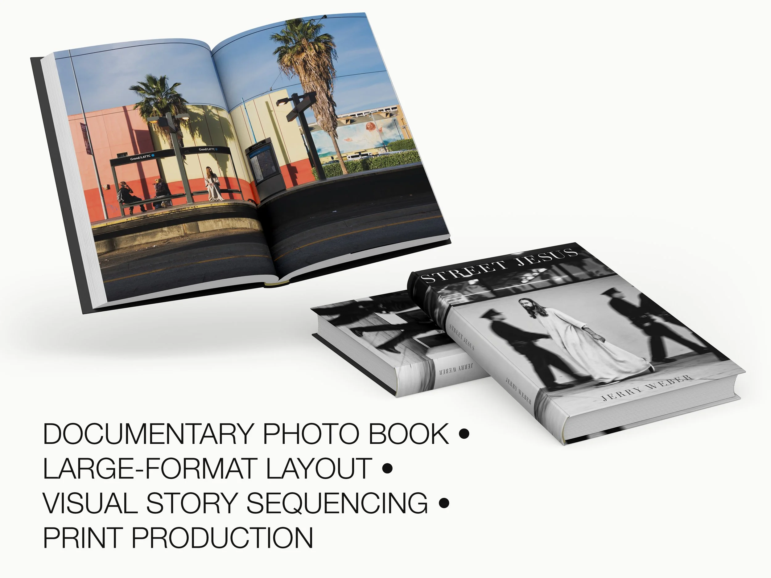 Street Jesus — large-format documentary photo book: sequencing, layout, print