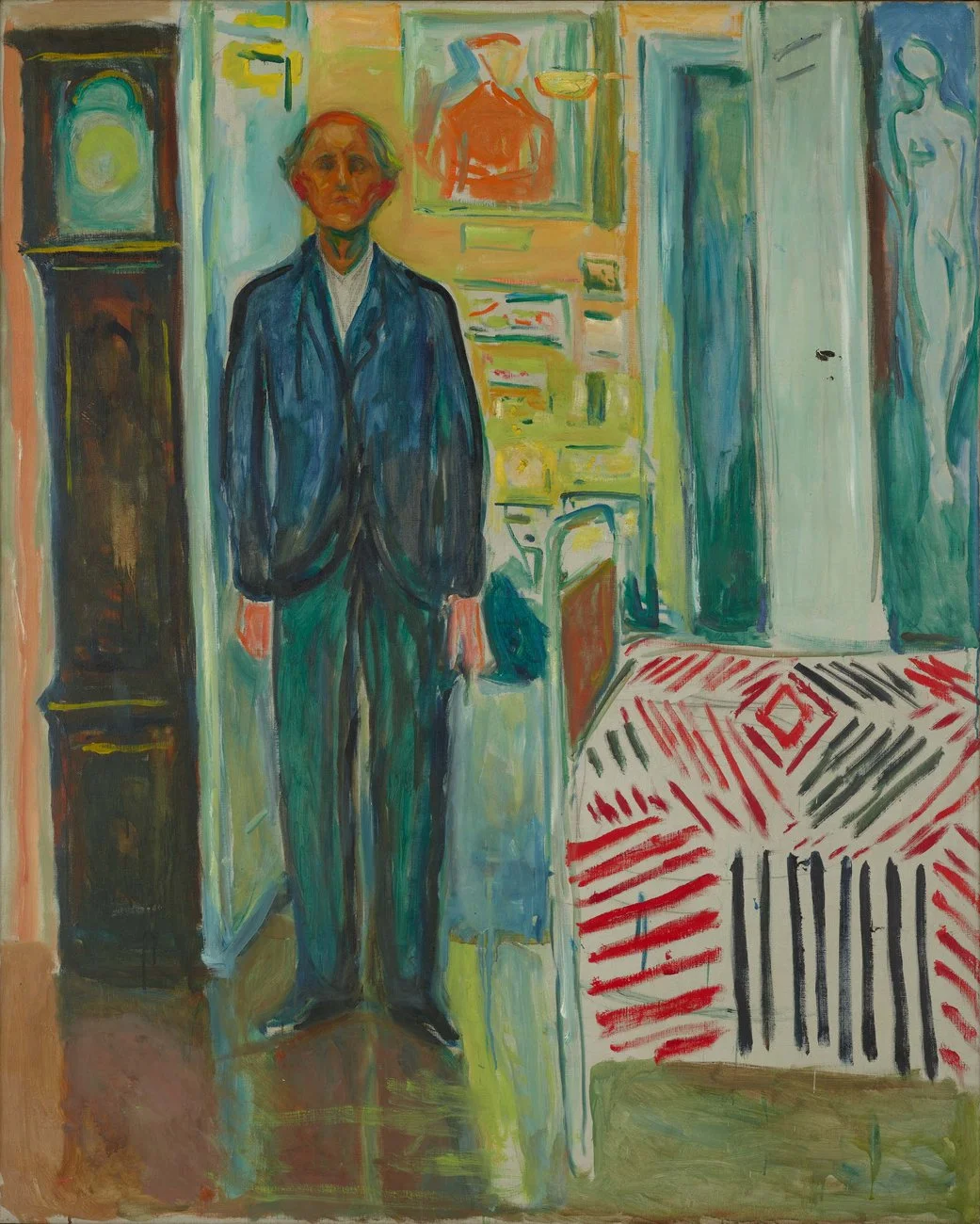 A master by the age of 30, Edvard Munch (1863–1944) was among the most celebrated and controversial artists of his generation. But, as he confessed in 1939, his true breakthrough came very late in life. Featuring 44 landmark compositions about art, love, mortality, and the ravages of time, Edvard Munch: Between the Clock and the Bed uses the artist’s last significant self-portrait as a starting point to reassess a lifetime of painting. Together, these profoundly human and technically daring artworks reveal Munch as a tireless innovator and an artist as revolutionary in his maturity as he was in his breakthrough years.