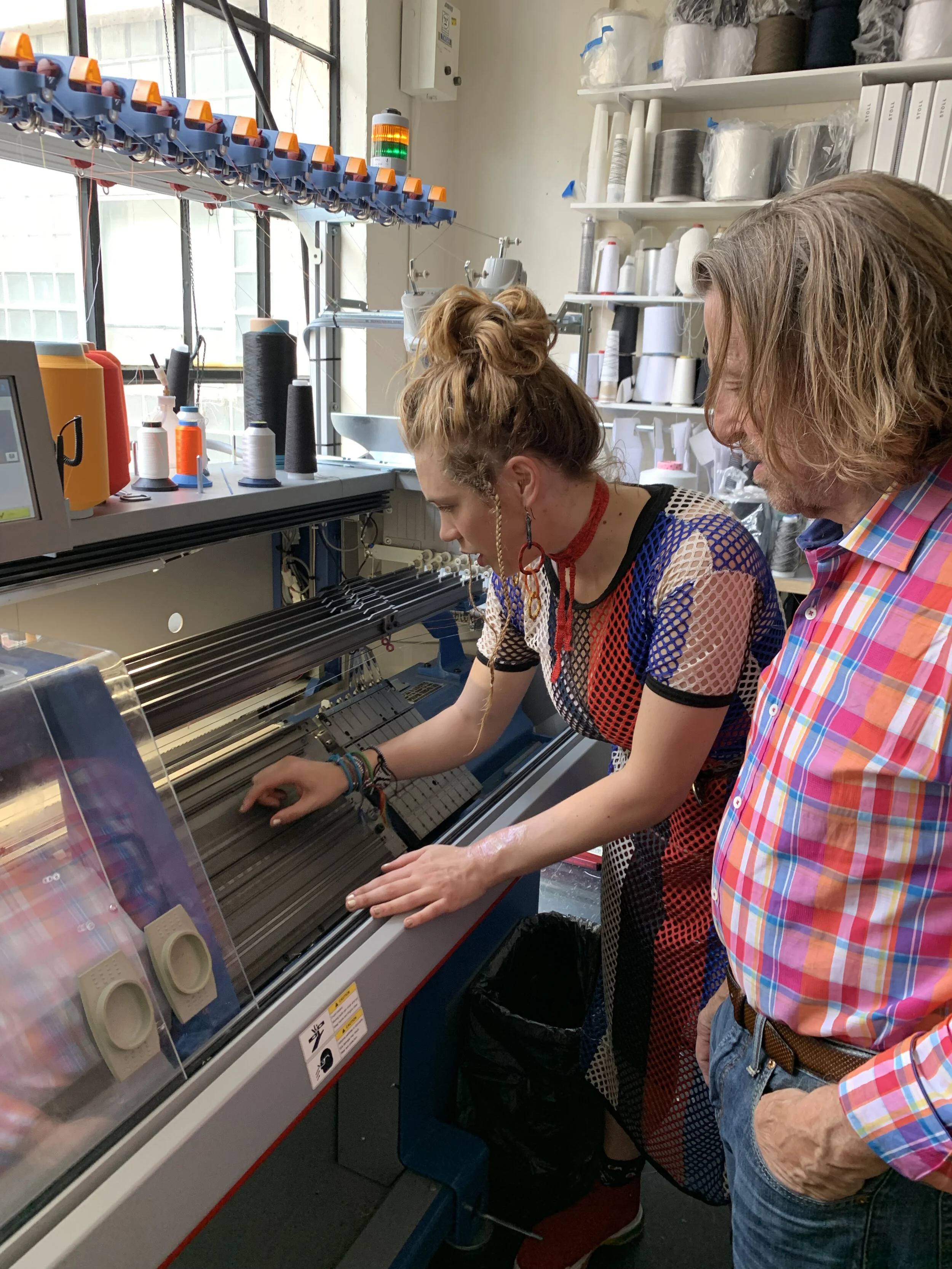 Lightning and I knitting .jpg