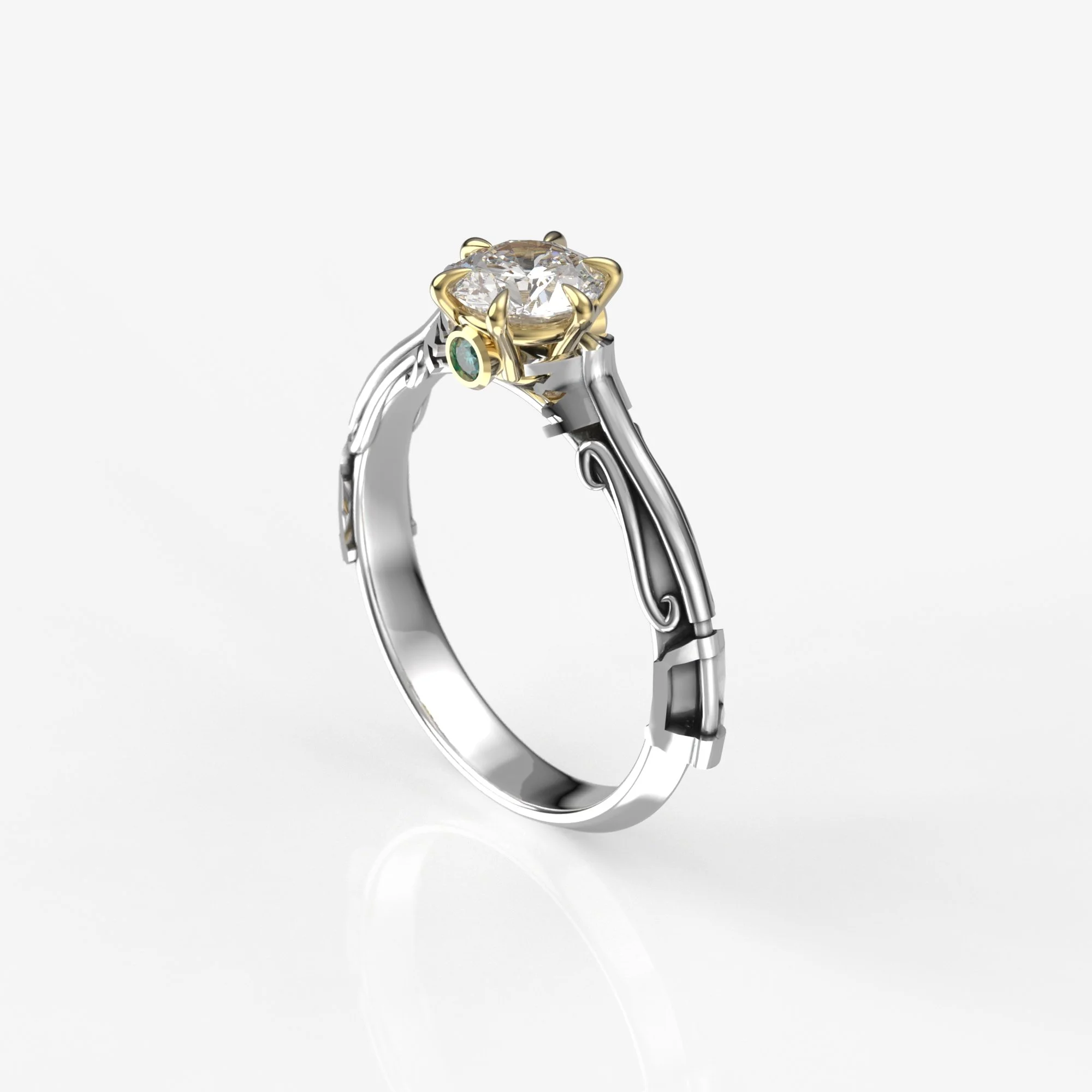 Alex Tempest Size 9.5 6mm Round 2 tone KBL E Ring.91.jpg